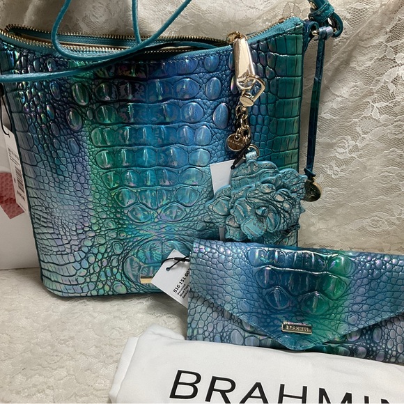 $FIRM$ NWT 3 Pc BRAHMIN BLUE TOPAZ XBODY, VERONICA & ARCTIC BLUE MAGNOLIA - Picture 2 of 8